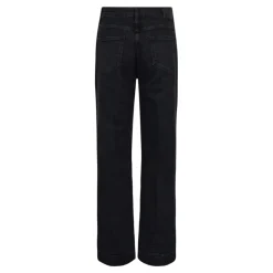 Co'Couture Jeans*e Straight Leg Jeans med Pressede Folder Sort