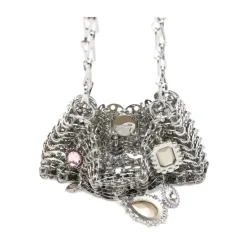 Rabanne Bæltetasker*Sparkle Discs Nano Taske Grå