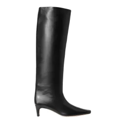 STAUD Støvler*Spids Tå Læder Knæhøje Støvler Sort