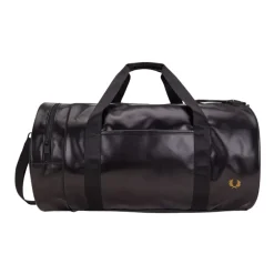 Fred Perry Rejsetasker*Sporty Stor Barrel Taske i Sort
