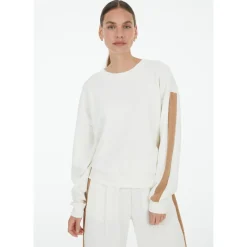 Marc Aurel Sweatshirts*Sporty sweatshirt med stribeaccent Hvid