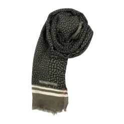 Borbonese Tørklæder*Spotted Print Scarf Grå