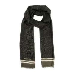 Borbonese Tørklæder*Spotted Print Scarf Grå