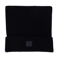 Acne Studios Huer & Kasketter*Square Face Logo Beanie Sort
