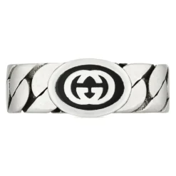 Gucci Smykker*Sterlingsølvring med Interlocking G-detalje Grå