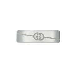 Gucci Smykker*Sterlingsølvring med Interlocking G-logo Grå