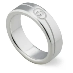 Gucci Smykker*Sterlingsølvring med Interlocking G-logo Grå