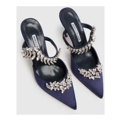 Manolo Blahnik Stiletter*Stiletmules Blå