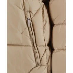 Parajumpers Frakker*Stilfuld Lang Jakke med Dobbelt Lynlås Beige