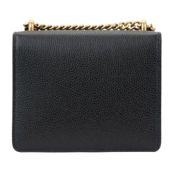 Gucci Skuldertasker*Stilfuld læder crossbody taske med kæde Sort