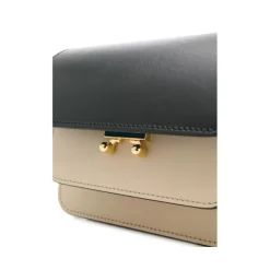 Marni Skuldertasker*Stilfuld Skuldertaske i Sort-Brunt-Rødt Multifarvet