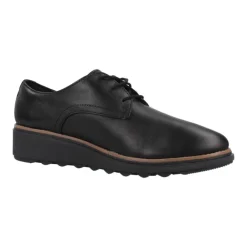 Clarks Snøresko*Stilfulde Lædersnøresko Sort