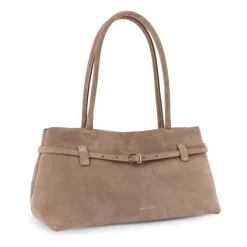 Manu Atelier Skuldertasker*Stilfulde tasker med metal spænde Beige