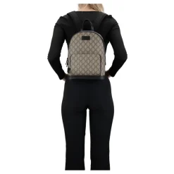 Gucci Rygsække*Stilfuldt læderrygsæk med logomotiv Multifarvet