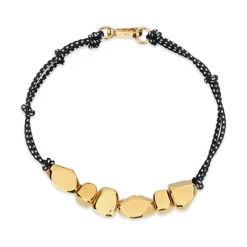 PLAN C Smykker*Stone Cord Necklace Gul