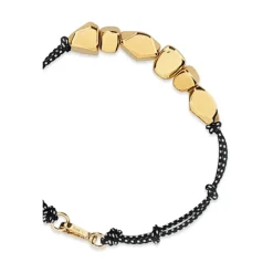 PLAN C Smykker*Stone Cord Necklace Gul