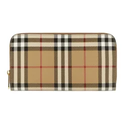 Burberry Punge & Kortholder*Stor Check-pung med lynlås hele vejen rundt Multifarvet