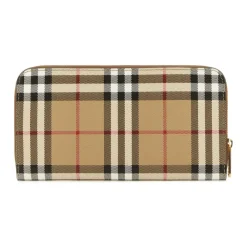 Burberry Punge & Kortholder*Stor Check-pung med lynlås hele vejen rundt Multifarvet