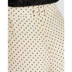 Balmain Bukser*Stort silketørklæde med tryk Beige