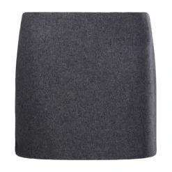 Sportmax Nederdele*Straight Hem Wool Skirt Grå