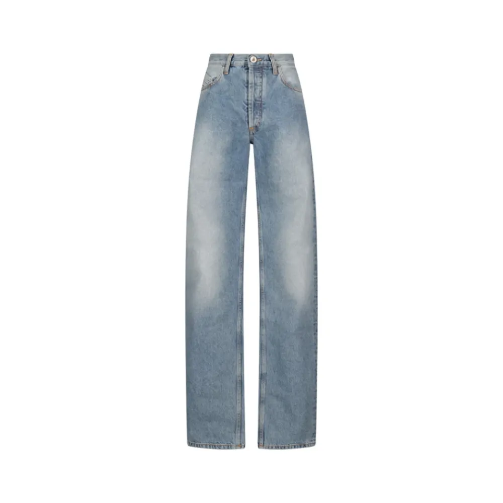 The Attico Jeans*Straight Leg Jeans Blå