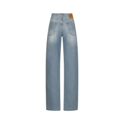 The Attico Jeans*Straight Leg Jeans Blå