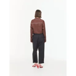 PLAN C Bukser*Straight Leg Trousers Sort