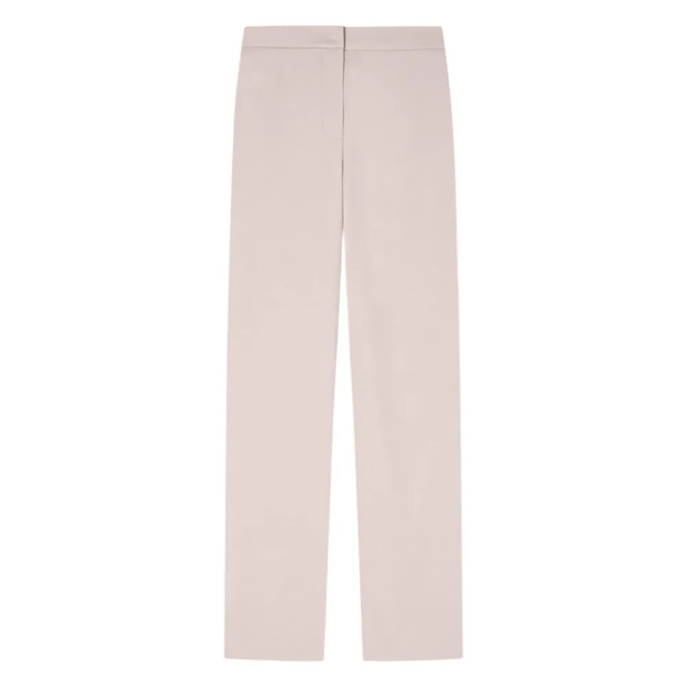 Emporio Armani Bukser*Straight Trousers i Vasket Twill Beige
