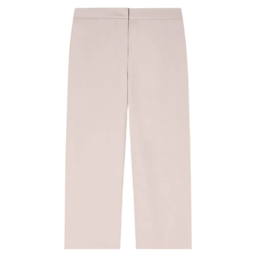 Emporio Armani Bukser*Straight Trousers i Vasket Twill Beige