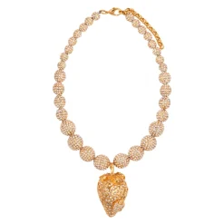 Balmain Smykker*Strawberry halskæde med metal og rhinsten Gul