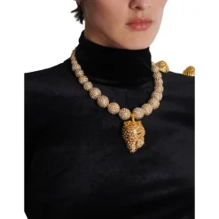 Balmain Smykker*Strawberry halskæde med metal og rhinsten Gul