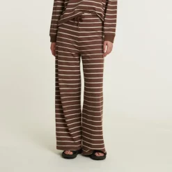Basic Apparel Bukser*Stribede afslappede bukser i Brun
