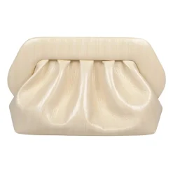 THEMOIRè Clutch*Stribet effekt Håndtaske i imiteret læder Beige
