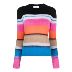 Sonia Rykiel Striktrøjer & Sweatere*Stribet mohair sweater i sort Multifarvet