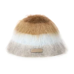 Ami Paris Huer & Kasketter*Stribet uldblandingshat Brun