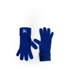 Burberry Handsker*Strikkede Equestrian Cashmere Handsker Blå