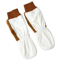 Dolce & Gabbana Handsker*Strikket Pels Handsker Hvid Brun