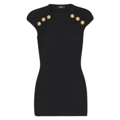 Balmain Striktrøjer & Sweatere*Striktrøje med 6 knapper Sort