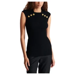 Balmain Striktrøjer & Sweatere*Striktrøje med 6 knapper Sort