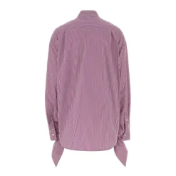 Balenciaga Bluser & Skjorter*Stripet bomuldspoplin skjorte Rød