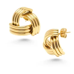 Nialaya Smykker*Stud Knot Earrings in Gold Gul