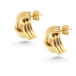Nialaya Smykker*Stud Knot Earrings in Gold Gul