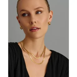 Nialaya Smykker*Stud Knot Earrings in Gold Gul