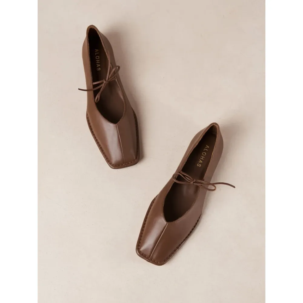 ALOHAS Ballerina Sko*Sway Ballerina-sko i læder Brun