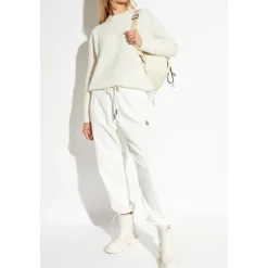 Moncler Sweatshirts*Sweater med broderet logo Beige