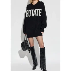 ROTATE Birger Christensen Striktrøjer & Sweatere*Sweater med logo Sort