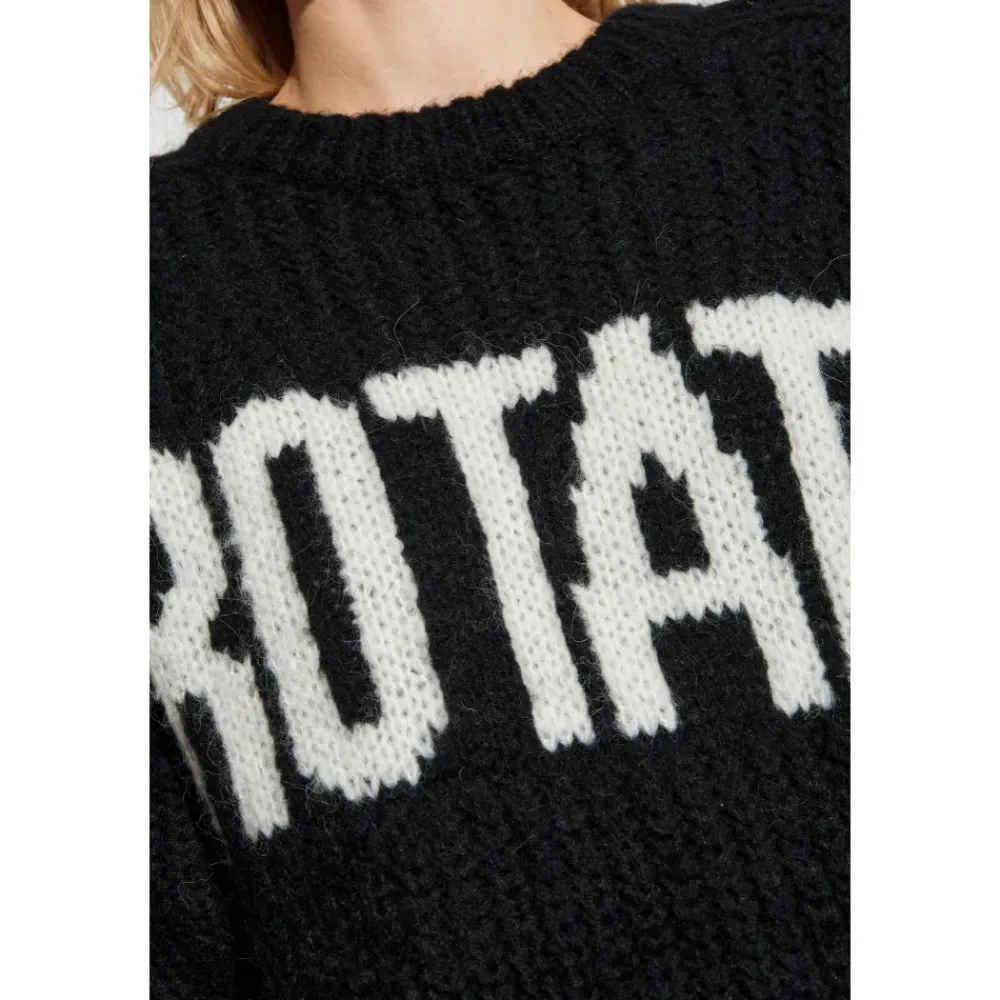 ROTATE Birger Christensen Striktrøjer & Sweatere*Sweater med logo Sort