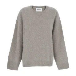 Soft Goat Striktrøjer & Sweatere*Sweater med rund hals og børstet effekt i cashmere Grå