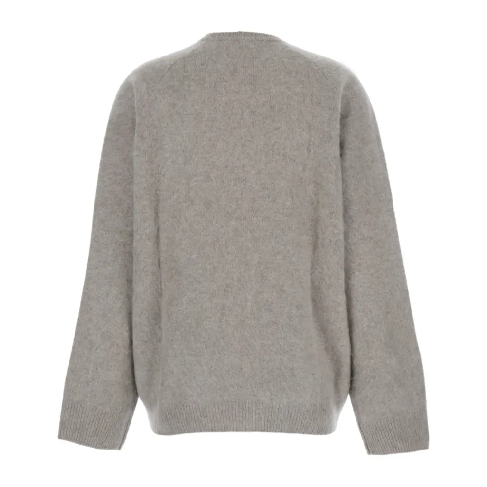 Soft Goat Striktrøjer & Sweatere*Sweater med rund hals og børstet effekt i cashmere Grå