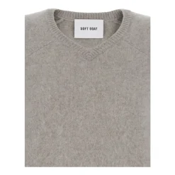 Soft Goat Striktrøjer & Sweatere*Sweater med rund hals og børstet effekt i cashmere Grå